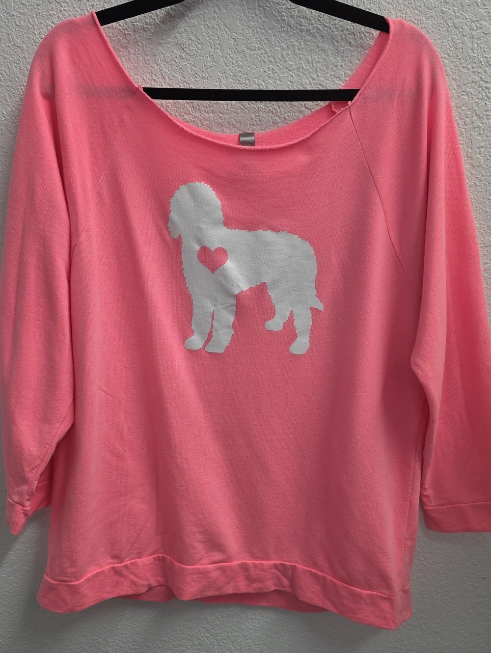 Next Level Apparel Pink Dog Graphic Sweatshirt XXL